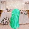 1 Piece Satin Universal Self Tie Chair Cover Tiff Blue/Aqua Blue